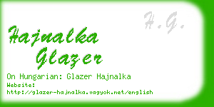 hajnalka glazer business card